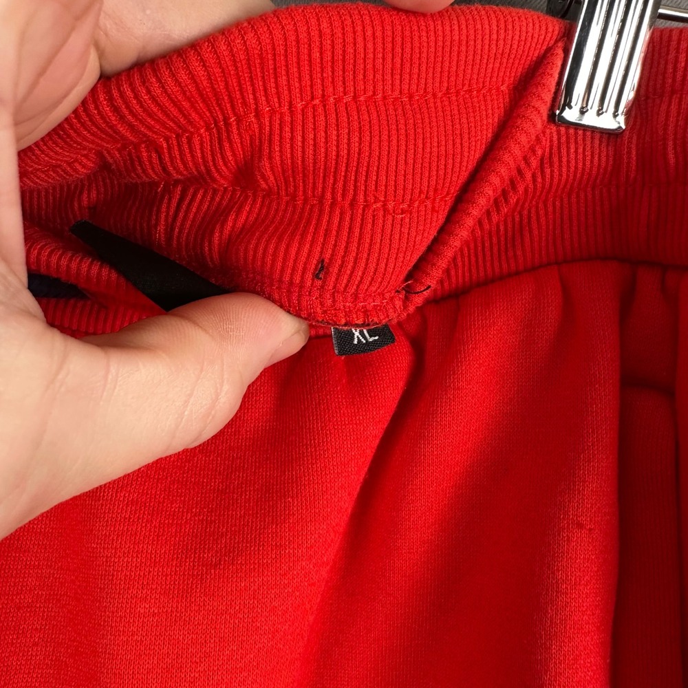 Nike Mens XL Red Joggers Sportswear Sweatpants Tapered Cuffed Pants Embroidered - Picture 6 of 8